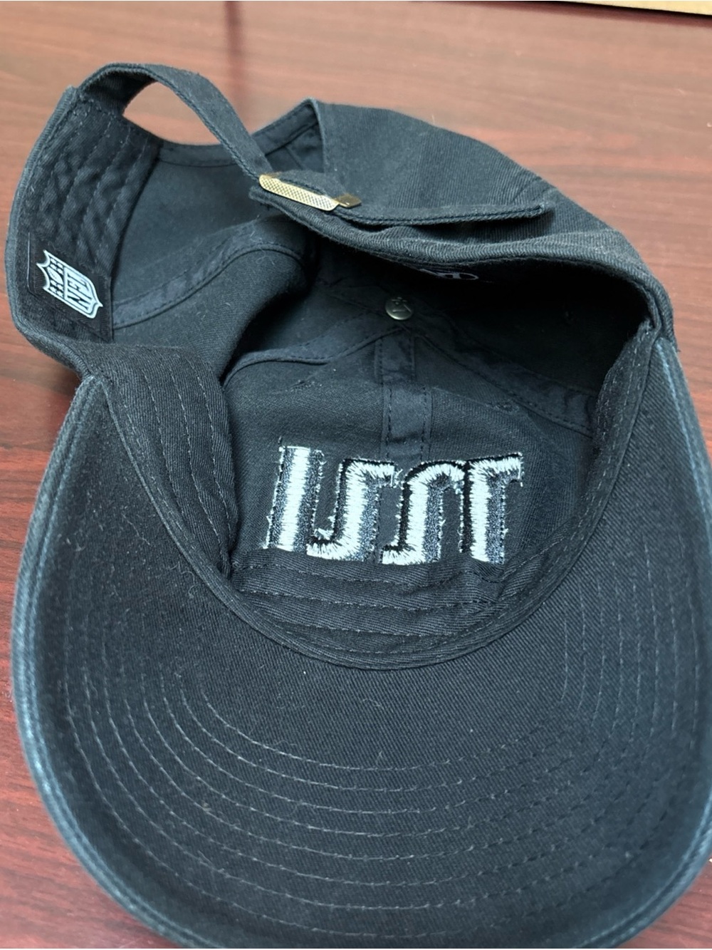 New York Giants 47 Brand Clean Up NFL Adjustable Dad Hat Baseball Cap ALL Black - Picture 5 of 7